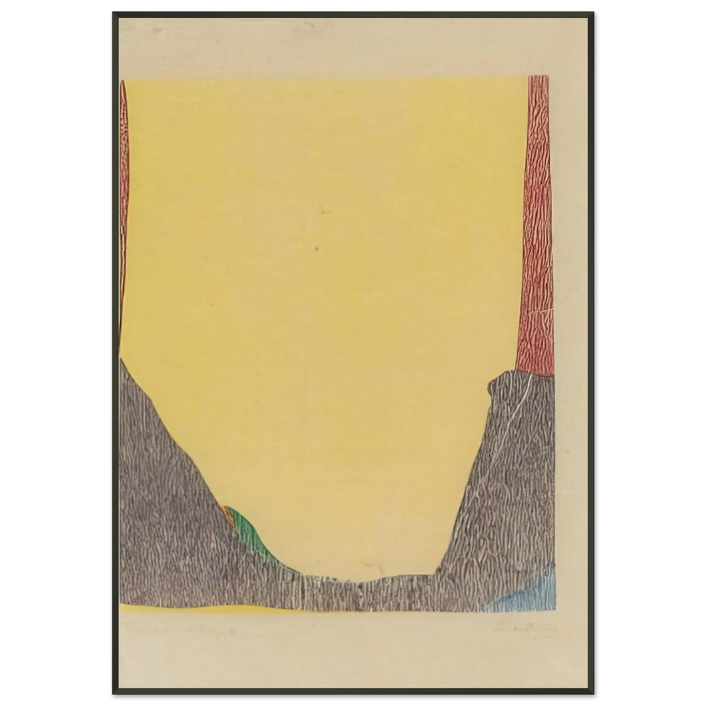 Helen Frankenthaler East and Beyond 1973 Framed Art Print - Aluminum Frame - 21x29.7 cm / 8x12"