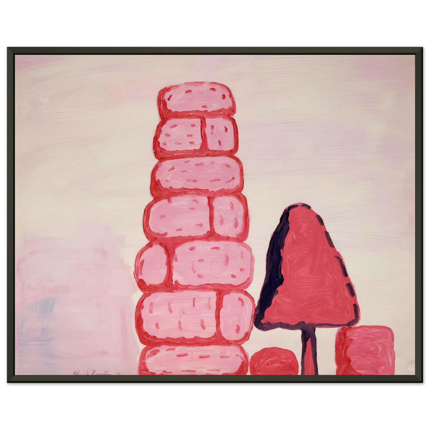 Philip Guston UNTITLED WALL Framed Art Print - Aluminum Frame - 70x100 cm / 28x40 inches