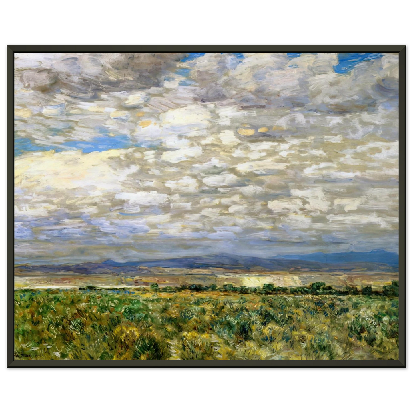 Childe Hassam On the Snake River Oregon Framed Art Print - Aluminum Frame - 70x100 cm / 28x40 inches