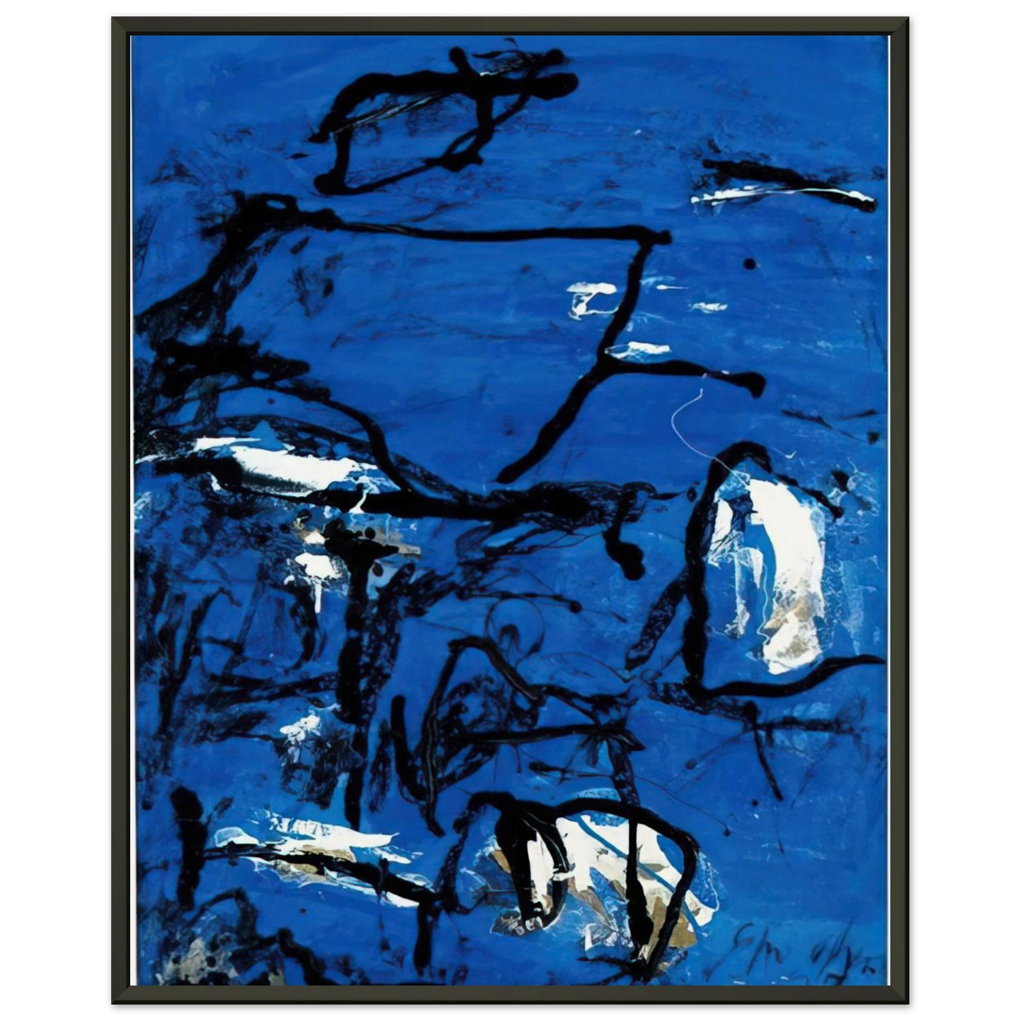 Emil Schumacher Cuma Tachisme Framed Art Print - Aluminum Frame - 60x80 cm / 24x32 inches