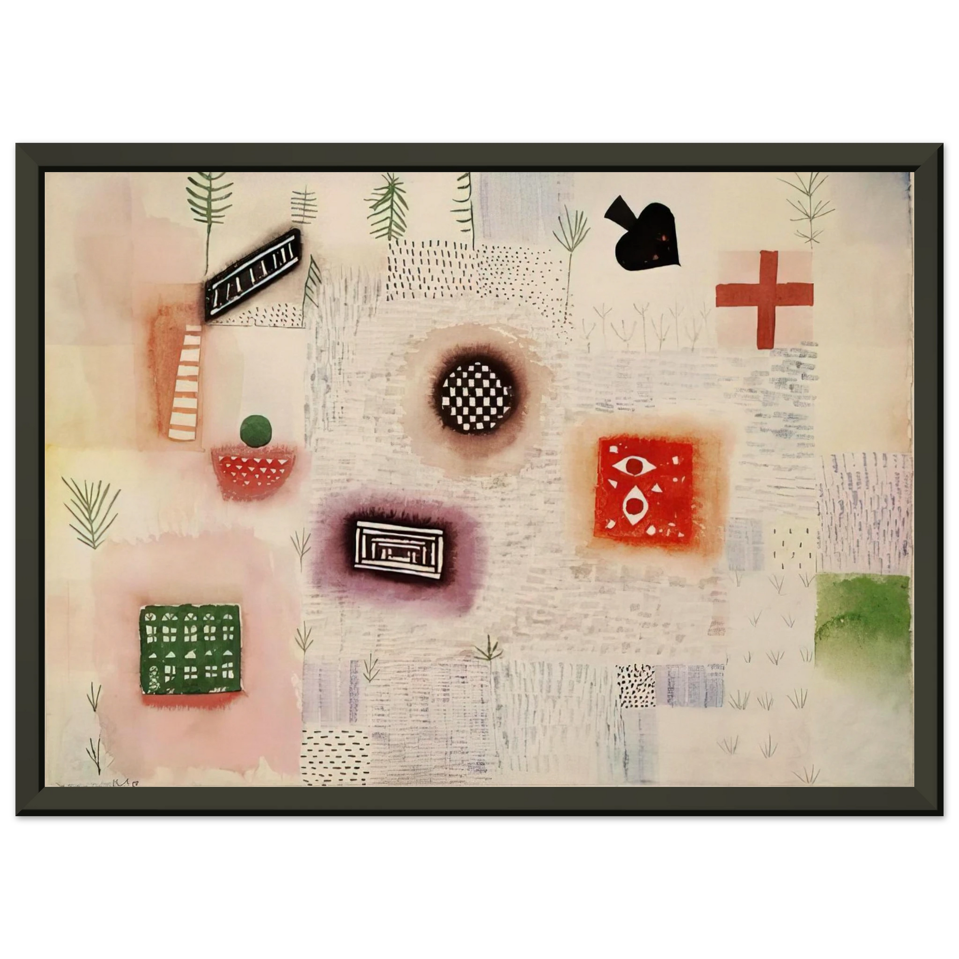 Paul Klee  PLACE SIGNS 1926 Framed Art Print  - Aluminum Frame - 40x50 cm / 16x20 inches