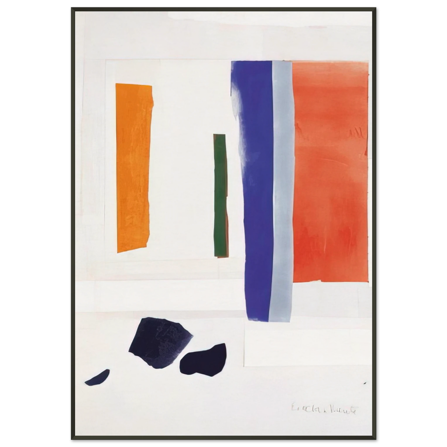 Esteban Vicente UNTITLED 1978 Framed Art Print - Aluminum Frame - 21x29.7 cm / 8x12"