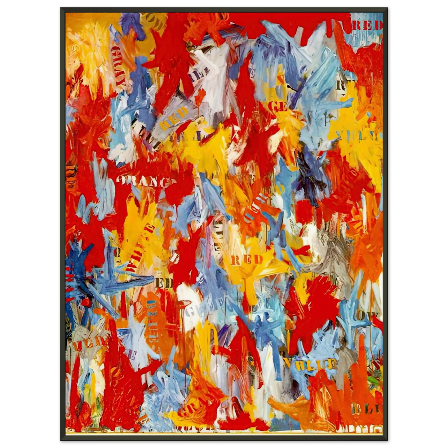 Jasper Johns FALSE START 1959 Framed Art Print - Aluminum Frame - 60x80 cm / 24x32 inches