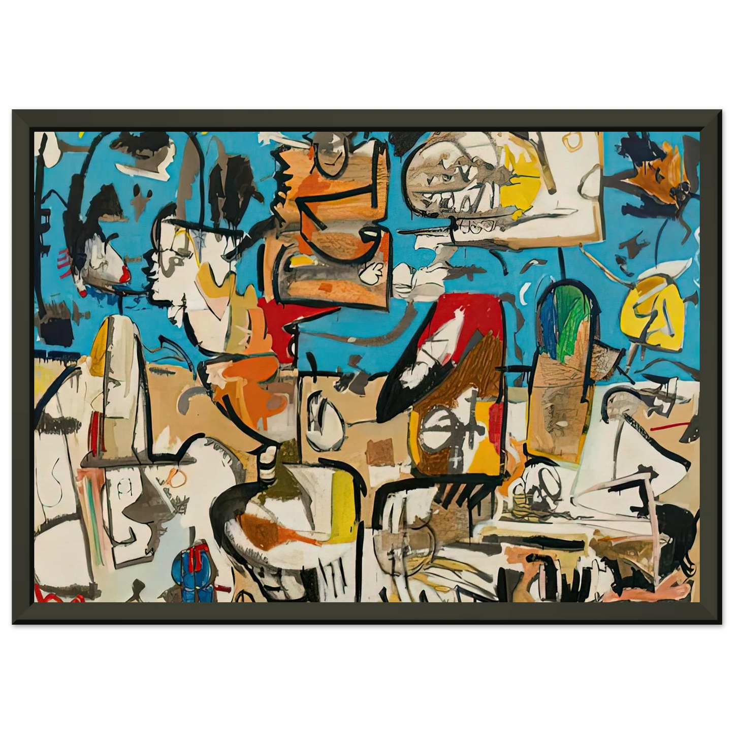 Helen Frankenthaler Untitled 1951 Framed Art Print - Aluminum Frame - 40x50 cm / 16x20 inches