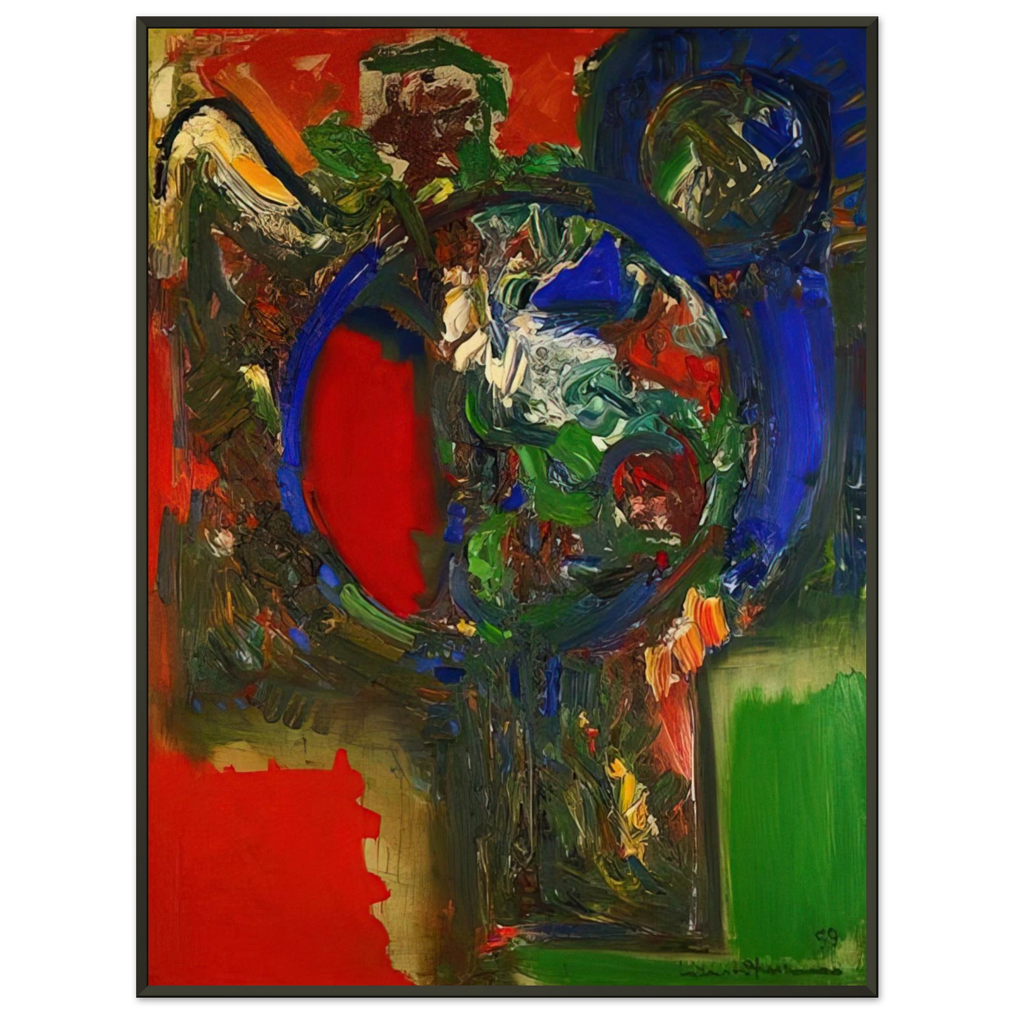 Hans Hofmann The Bouquet Framed Art Print - Aluminum Frame - 40x50 cm / 16x20 inches