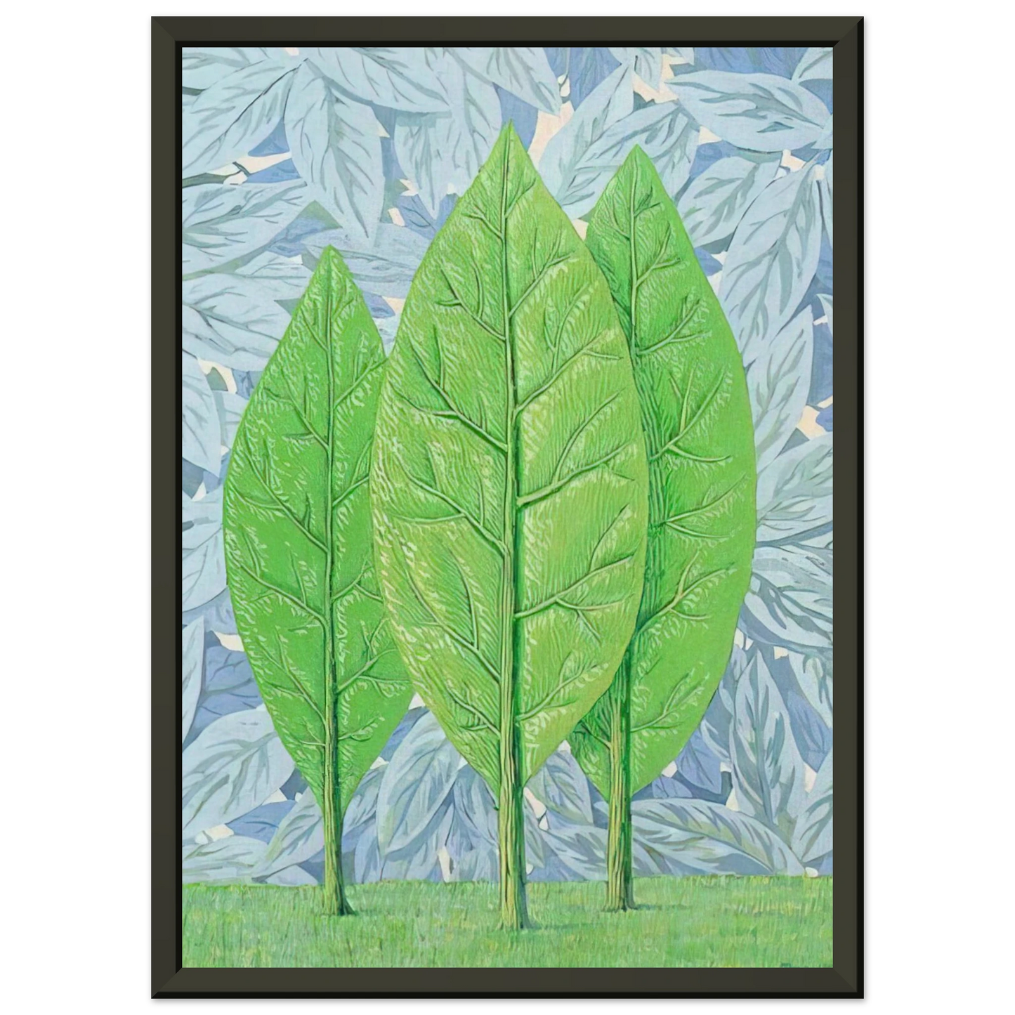 Rene Magritte  THE GOOD SEASON 1961 Framed Art Print  - Aluminum Frame - 40x50 cm / 16x20 inches