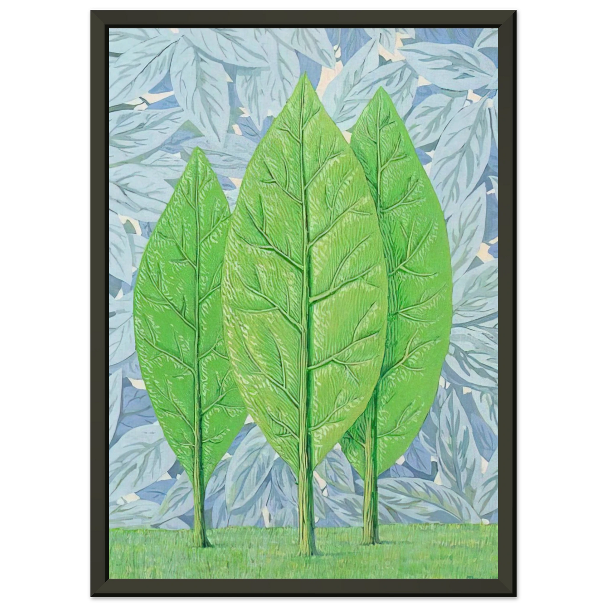 Rene Magritte  THE GOOD SEASON 1961 Framed Art Print  - Aluminum Frame - 40x50 cm / 16x20 inches