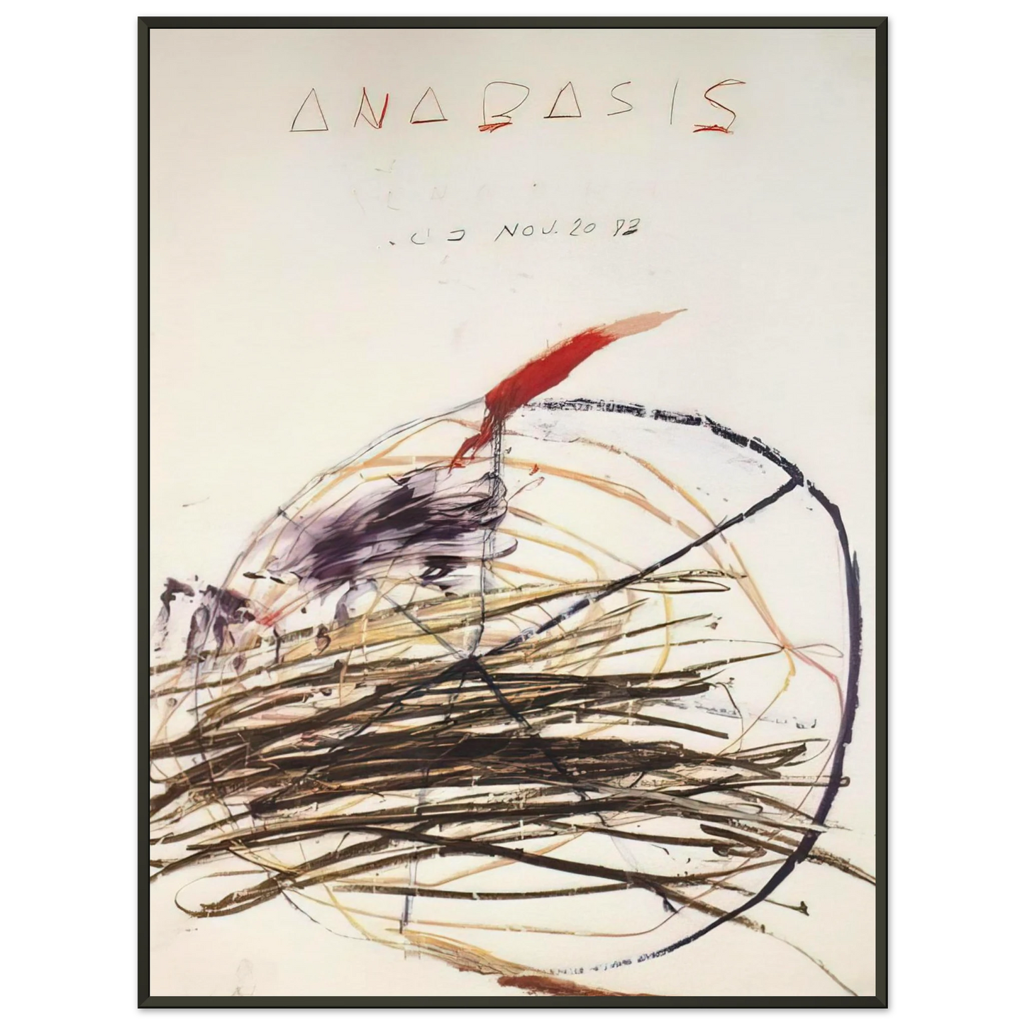 Cy Twombly Anabasis Xenephon Framed Art Print - Aluminum Frame - 40x50 cm / 16x20 inches