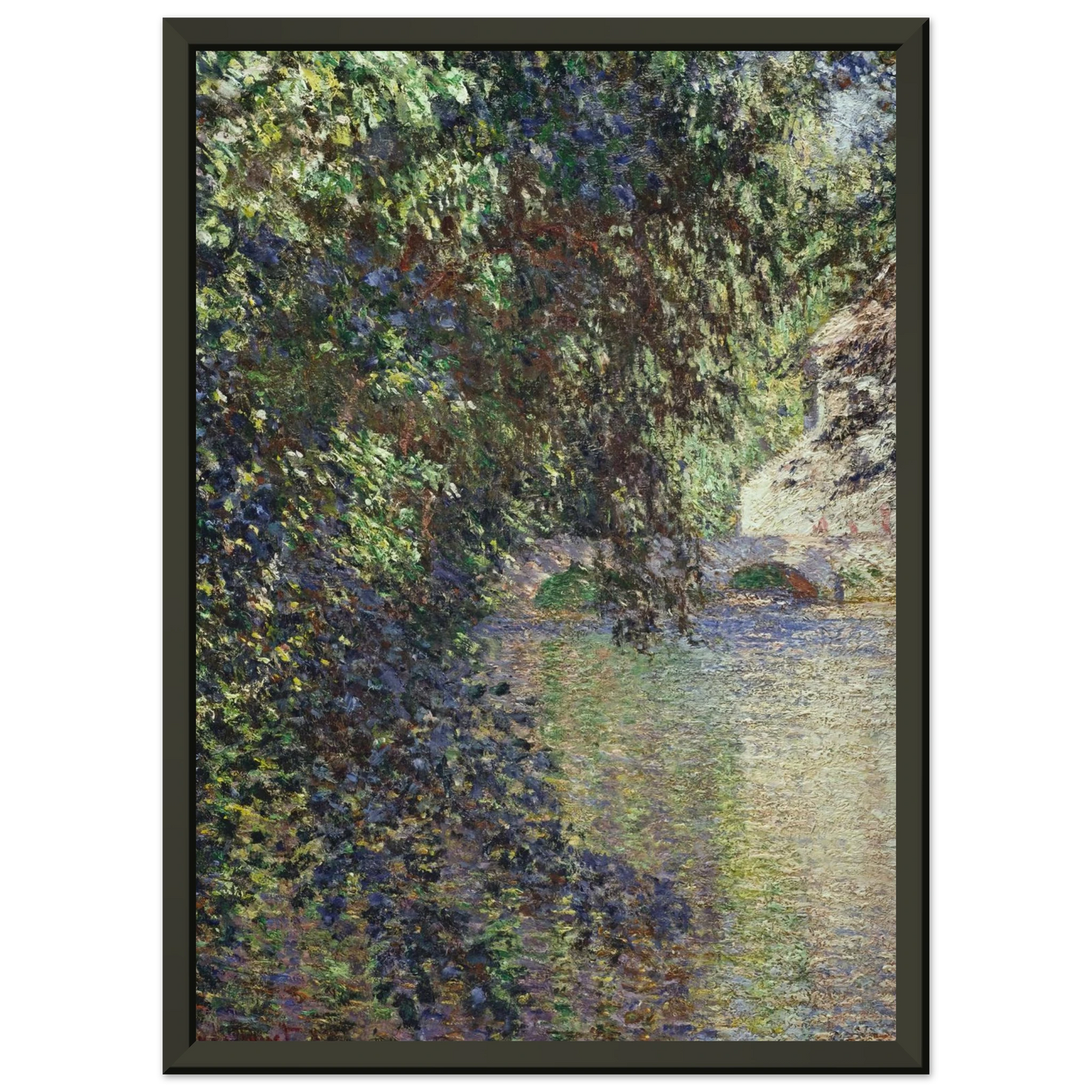 claude monet Watermill at Limetz Framed Art Print - Aluminum Frame - 40x50 cm / 16x20 inches
