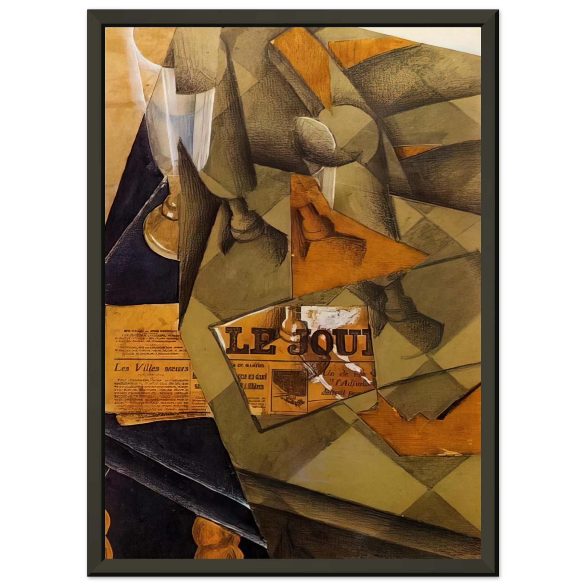 Juan Gris  STILL LIFE 1914 Framed Art Print  - Aluminum Frame - 40x50 cm / 16x20 inches