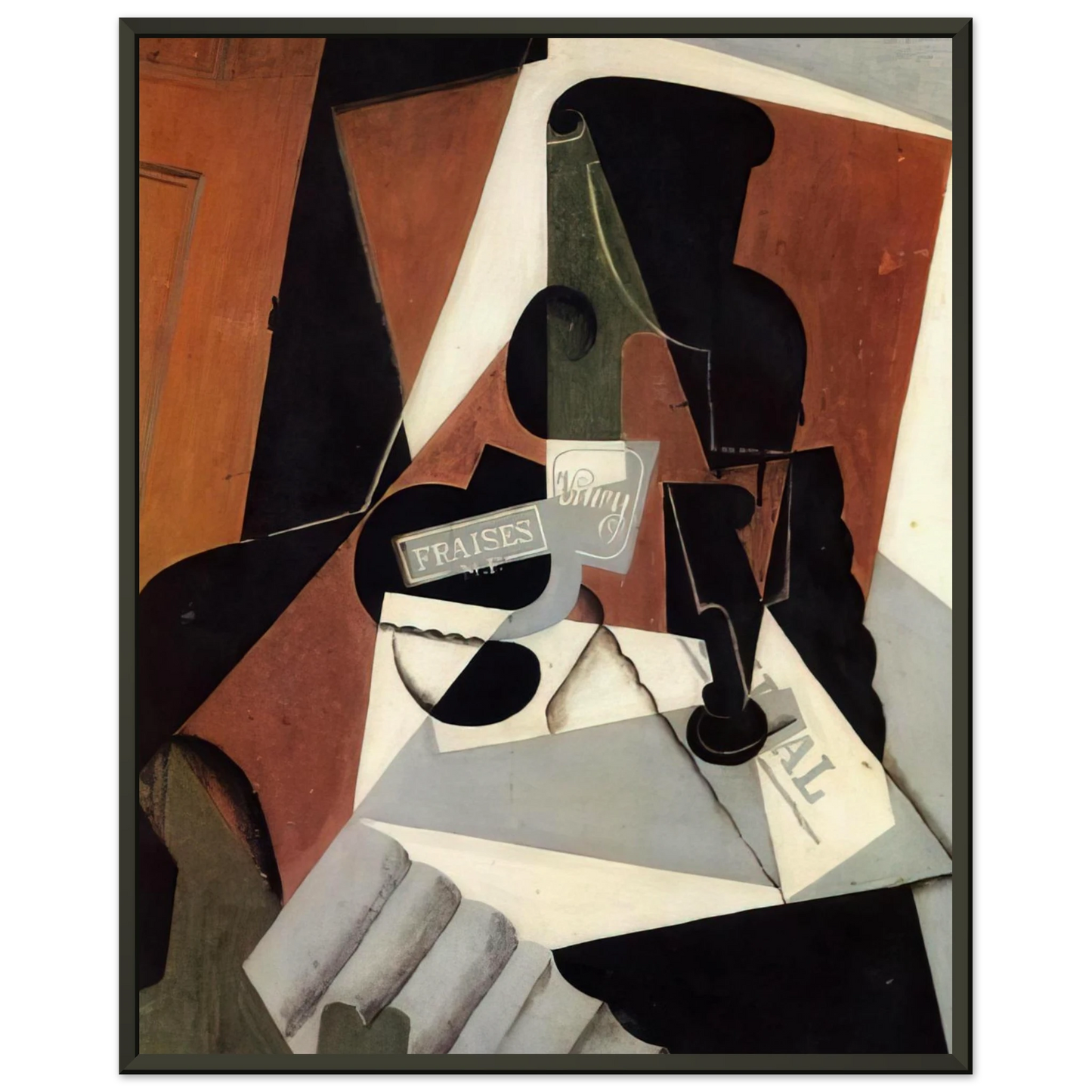 Juan Gris  STRAWBERRY JAM 1917 Framed Art Print  - Aluminum Frame - 60x80 cm / 24x32 inches