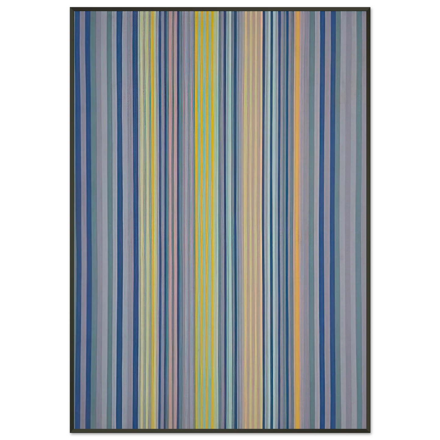 Gene Davis Midnight Watch 1976 Framed Art Print - Aluminum Frame - 21x29.7 cm / 8x12"