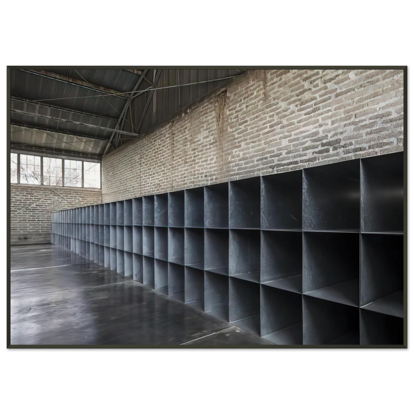 Donald Judd Untitled The Block 1969 Framed Art Print - Aluminum Frame - 21x29.7 cm / 8x12"