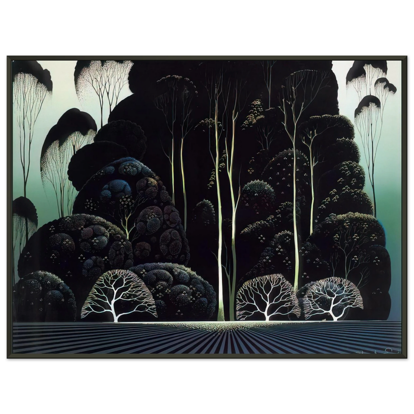 Eyvind Earle Eucalyptus Framed Art Print - Aluminum Frame - 70x100 cm / 28x40 inches