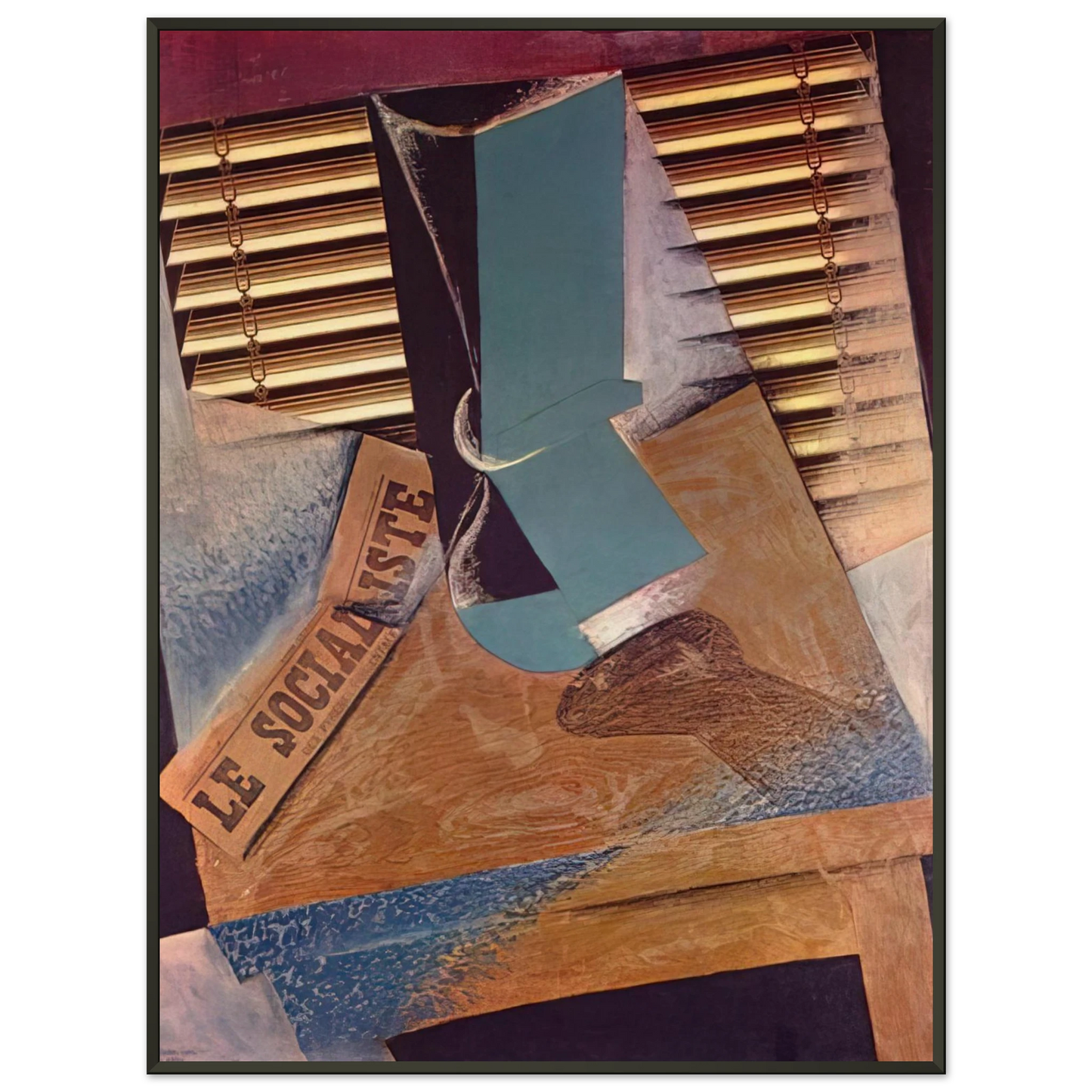 Juan Gris THE SUNBLIND 1914 Framed Art Print - Aluminum Frame - 40x50 cm / 16x20 inches