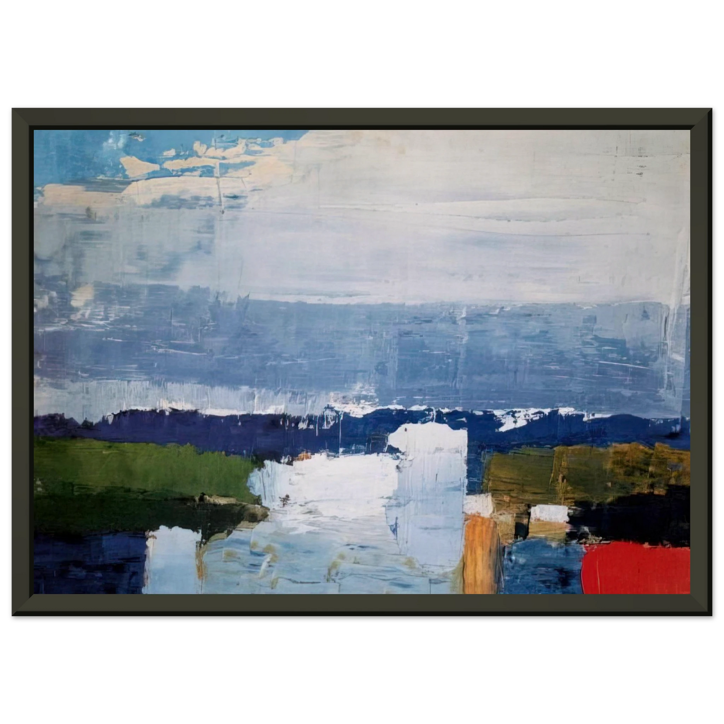 Nicolas de Stael Paysage du midi Art Informel Framed Art Print - Aluminum Frame - 60x80 cm / 24x32 inches