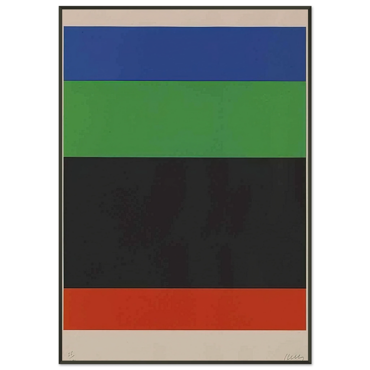 Ellsworth Kelly BlueGreenBlackRed Framed Art Print - Aluminum Frame - 21x29.7 cm / 8x12"