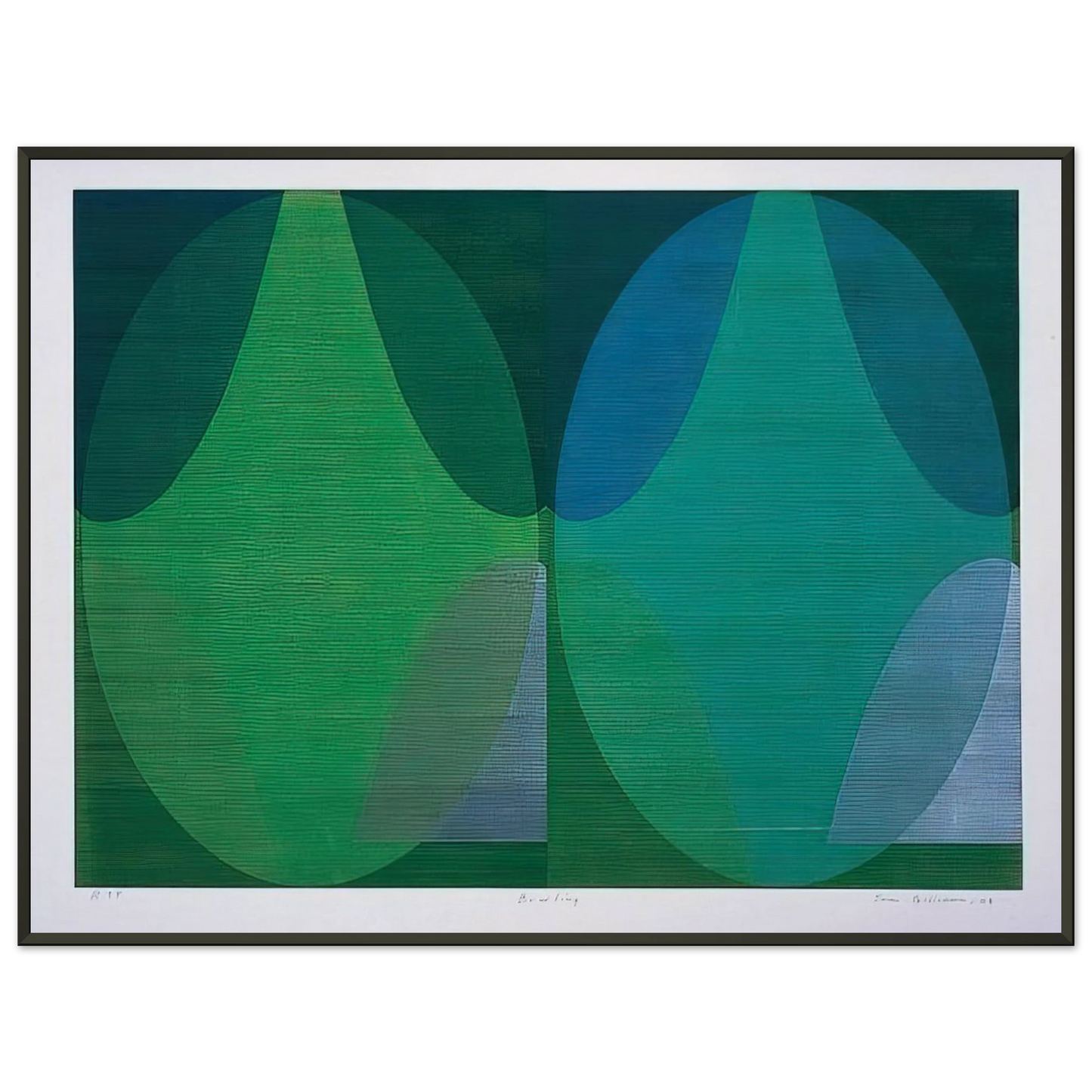 Sam Gilliam Bowling Framed Art Print - Aluminum Frame - 70x100 cm / 28x40 inches