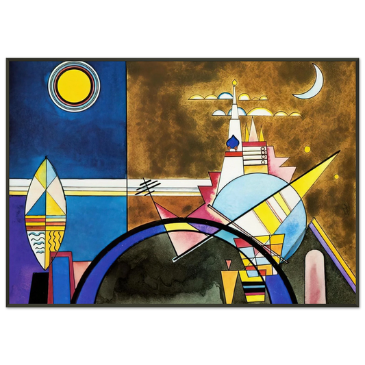Wassily Kandinsky  PICTURE XVI THE GREAT GATE OF KIEV STAGE SET FOR MUSSORGSKY S PICTURES AT AN EXHIBITION IN 1928 Framed Art Print  - Aluminum Frame - 21x29.7 cm / 8x12"