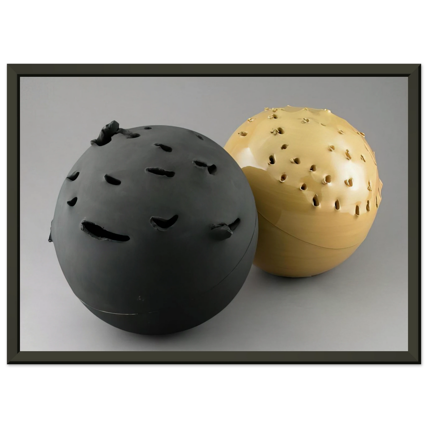 Lucio Fontana Sphere 1957 Framed Art Print - Aluminum Frame - 40x50 cm / 16x20 inches