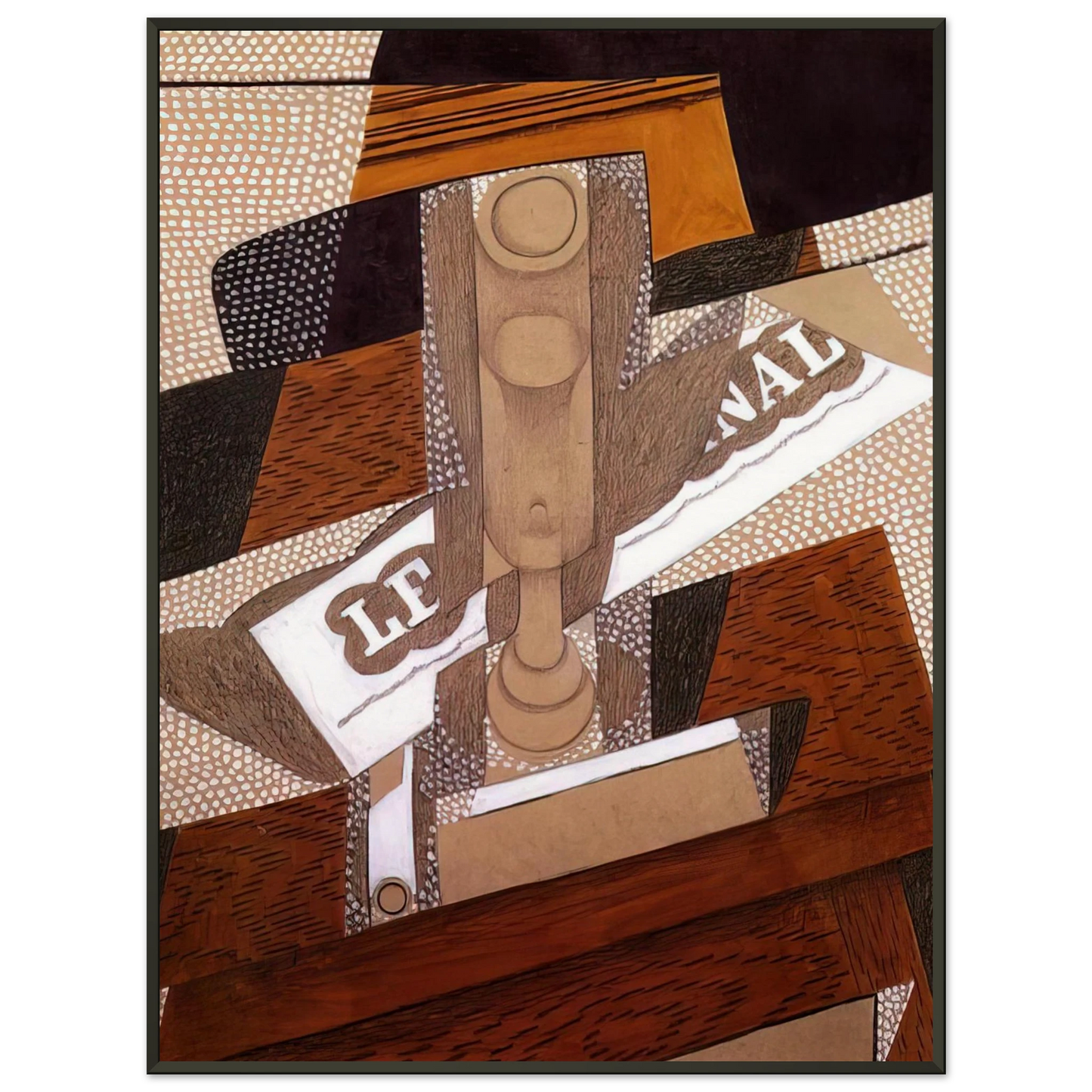Juan Gris THE PIPE 1916 Framed Art Print - Aluminum Frame - 60x80 cm / 24x32 inches