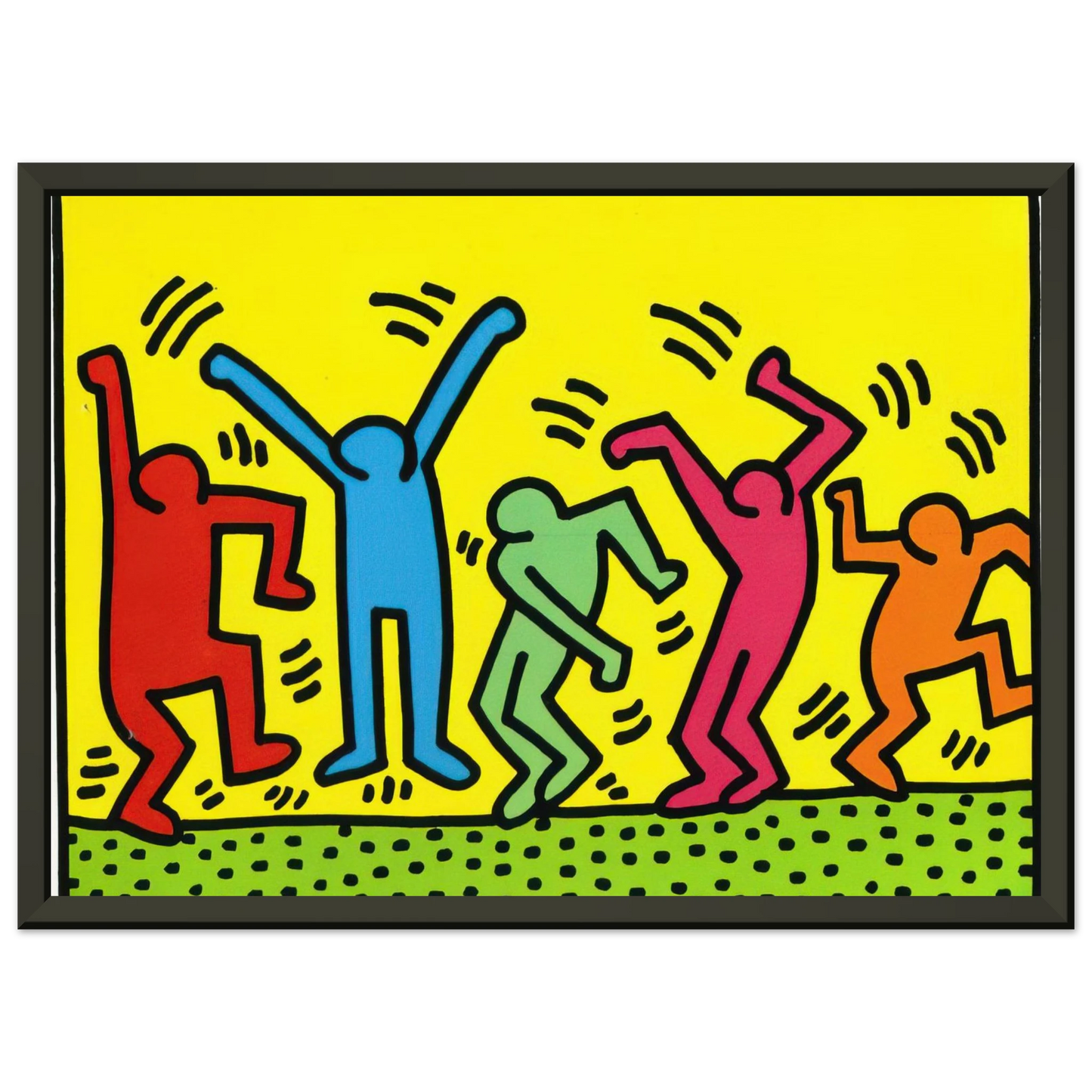 Keith Haring UNTITLED DANCE 1987 Framed Art Print - Aluminum Frame - 60x80 cm / 24x32 inches