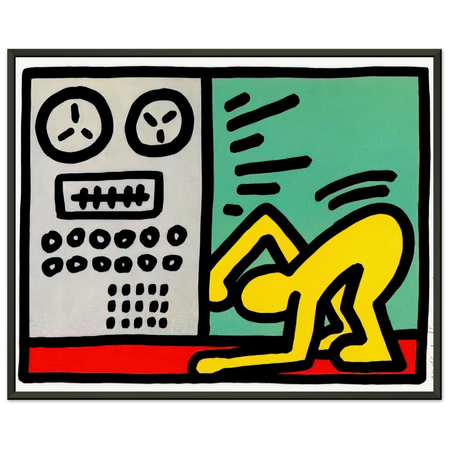 Keith Haring POP SHOP III 1989 Framed Art Print - Aluminum Frame - 70x100 cm / 28x40 inches