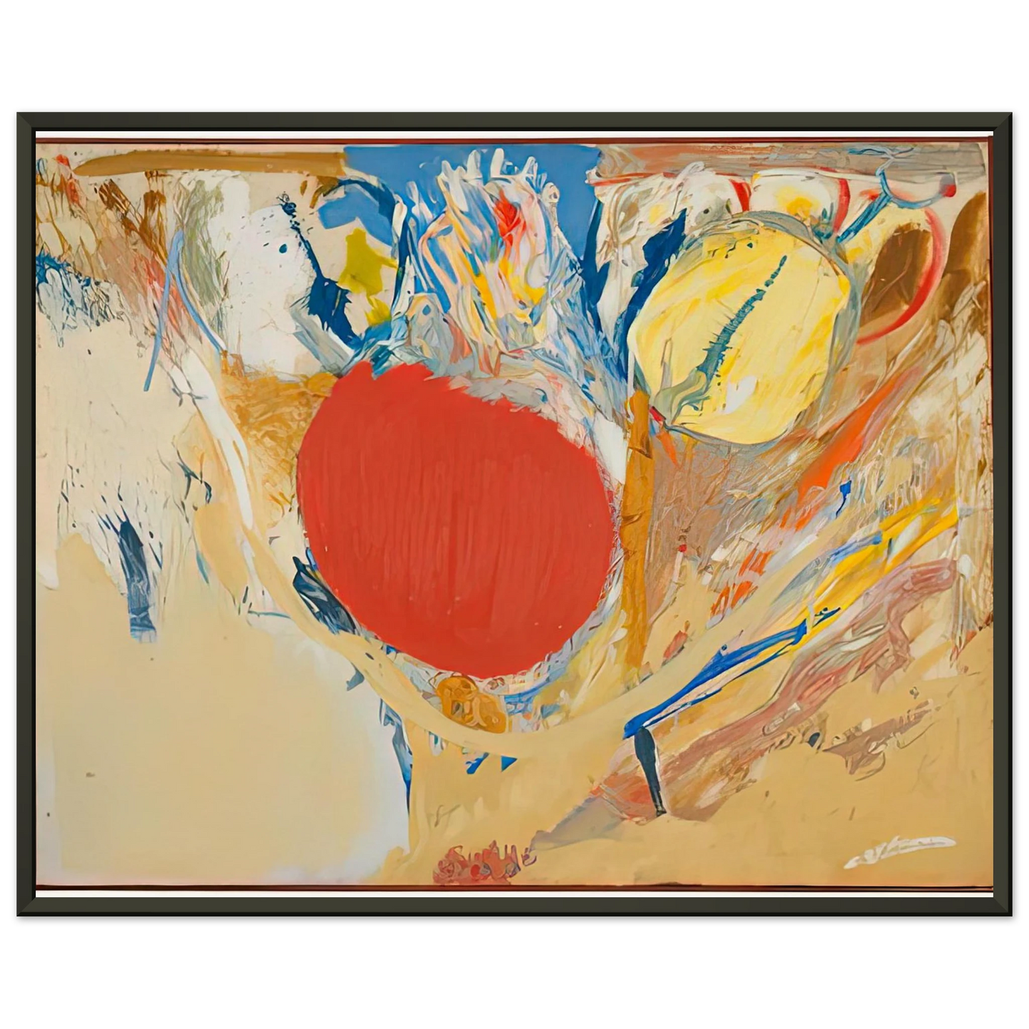 Helen Frankenthaler  Break Through 1956 Framed Art Print  - Aluminum Frame - 40x50 cm / 16x20 inches
