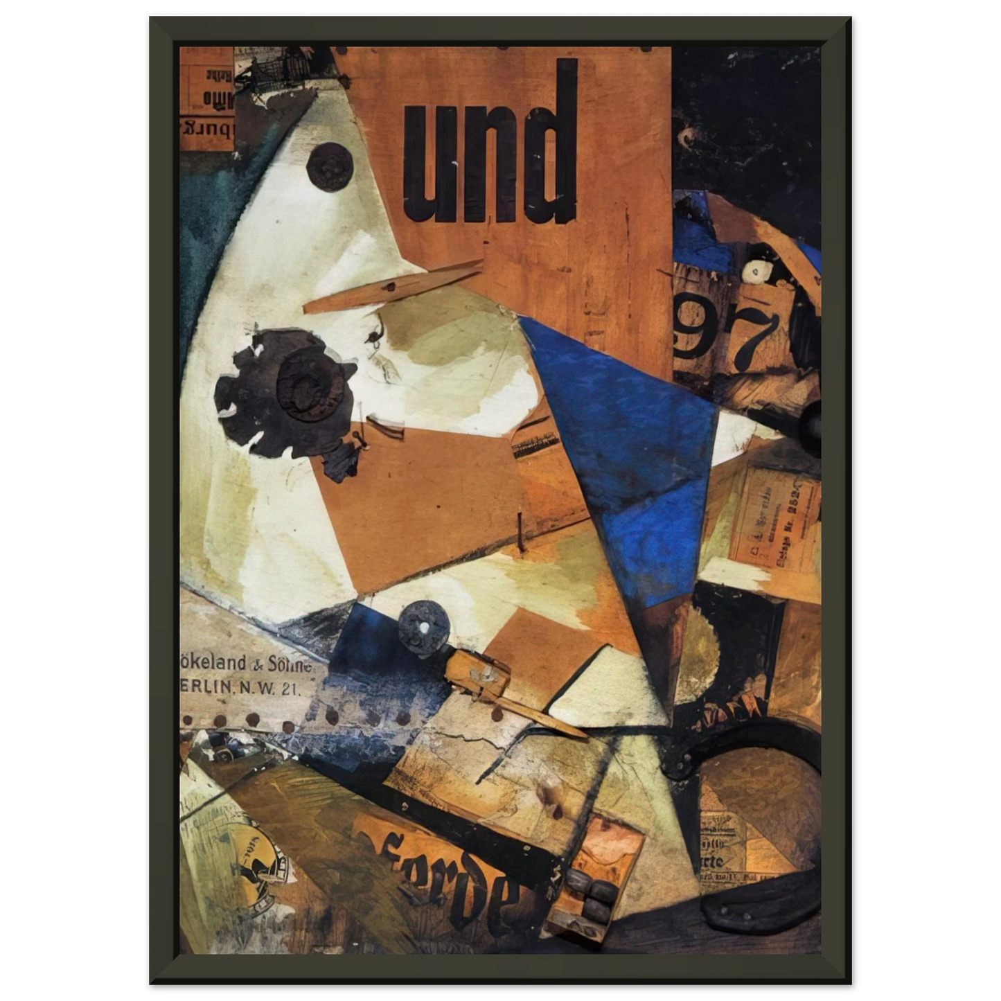 Kurt Schwitters THE AND PICTURE 1919 Framed Art Print - Aluminum Frame - 60x80 cm / 24x32 inches