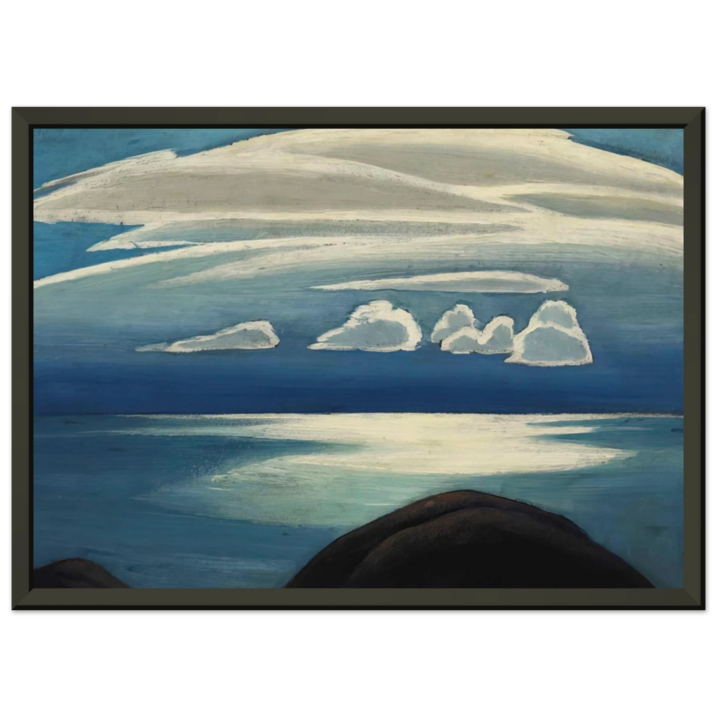 Lawren Harris Lake Superior 1928 Framed Art Print - Aluminum Frame - 70x100 cm / 28x40 inches