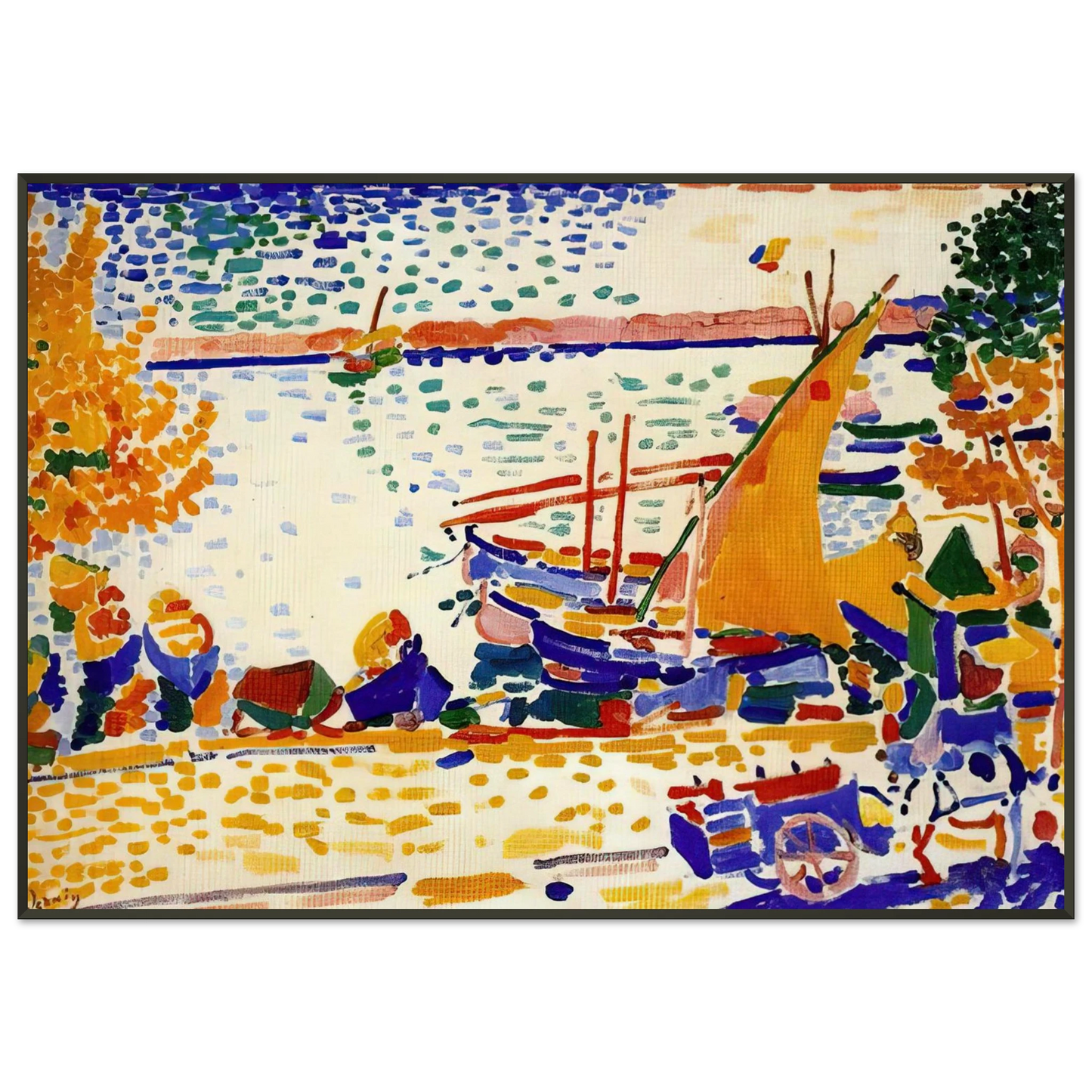 Andre Derain THE PORT OF COLLIOURE 1905 1 Framed Art Print - Aluminum Frame - 21x29.7 cm / 8x12"