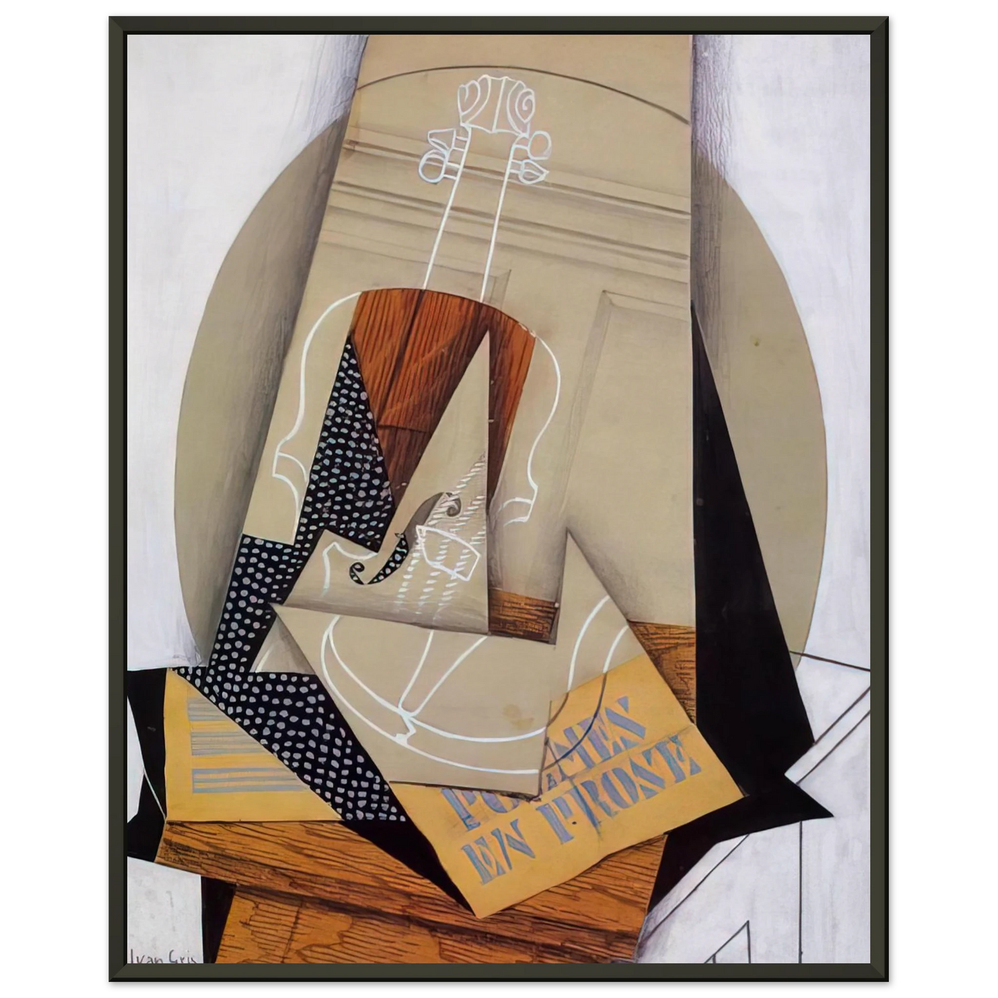Juan Gris  COMPOSITION WITH VIOLIN Framed Art Print  - Aluminum Frame - 60x80 cm / 24x32 inches