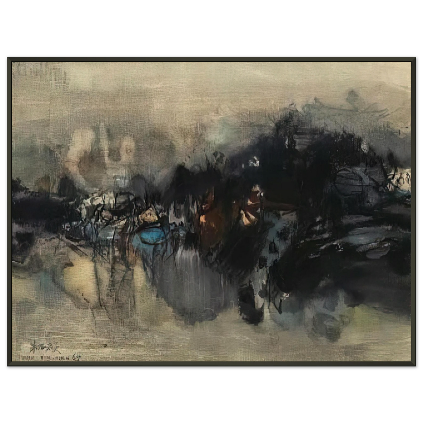 Chu teh Chun UNTITLED 1964 Framed Art Print - Aluminum Frame - 40x50 cm / 16x20 inches