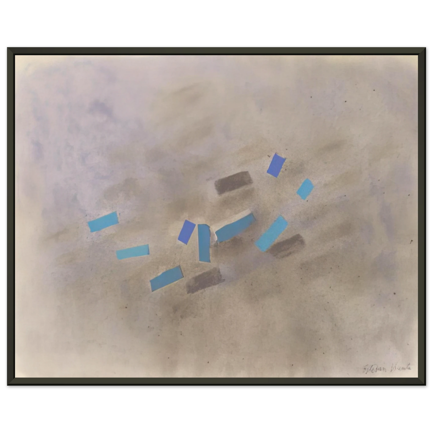Esteban Vicente NUMERO 10 1983 Framed Art Print - Aluminum Frame - 70x100 cm / 28x40 inches
