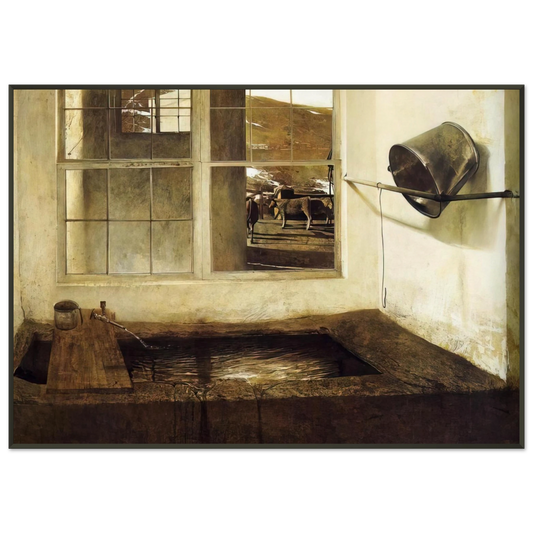 Andrew Wyeth  SPRING FED Framed Art Print  - Aluminum Frame - 21x29.7 cm / 8x12"