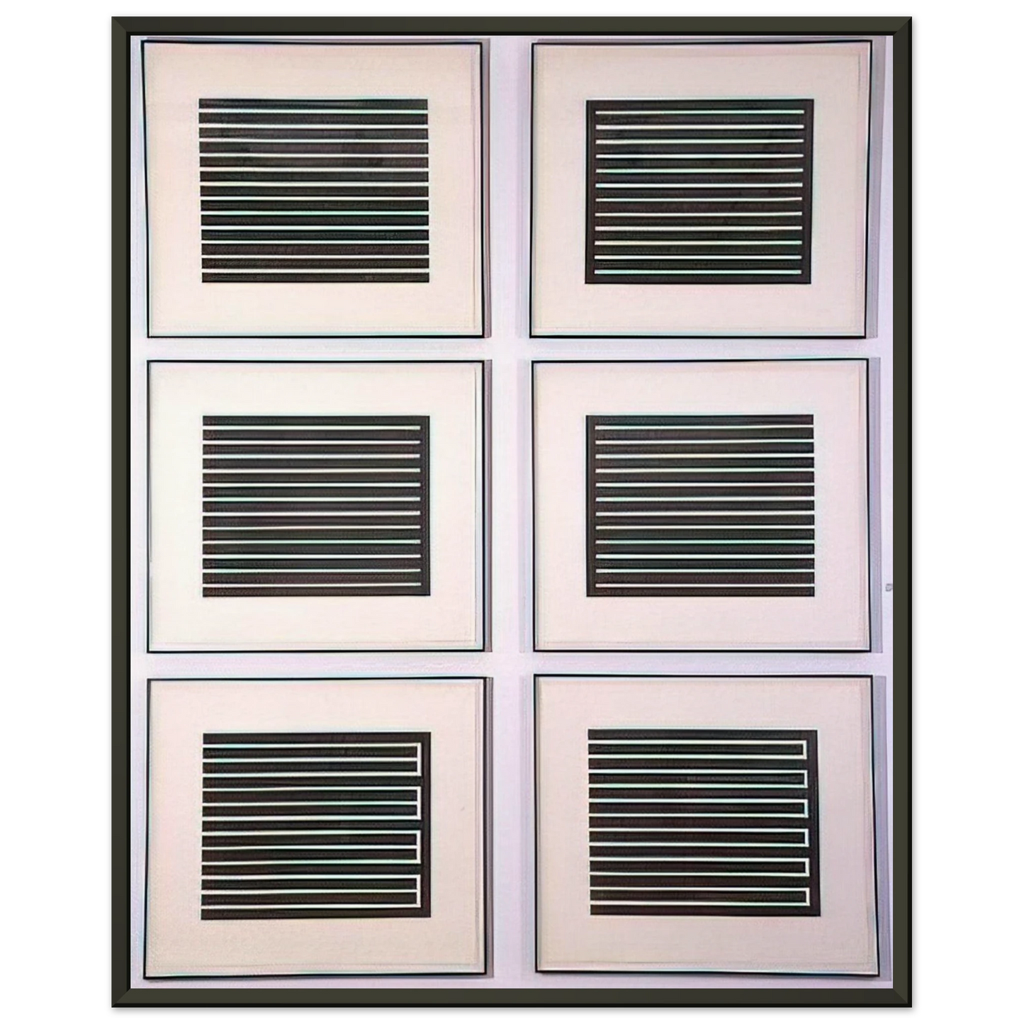 Donald Judd Six Aquatints 1980 Framed Art Print - Aluminum Frame - 40x50 cm / 16x20 inches