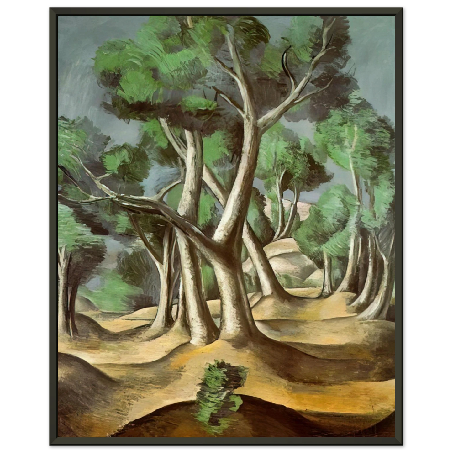 Andre Derain THE GROVE 1912 Framed Art Print - Aluminum Frame - 40x50 cm / 16x20 inches