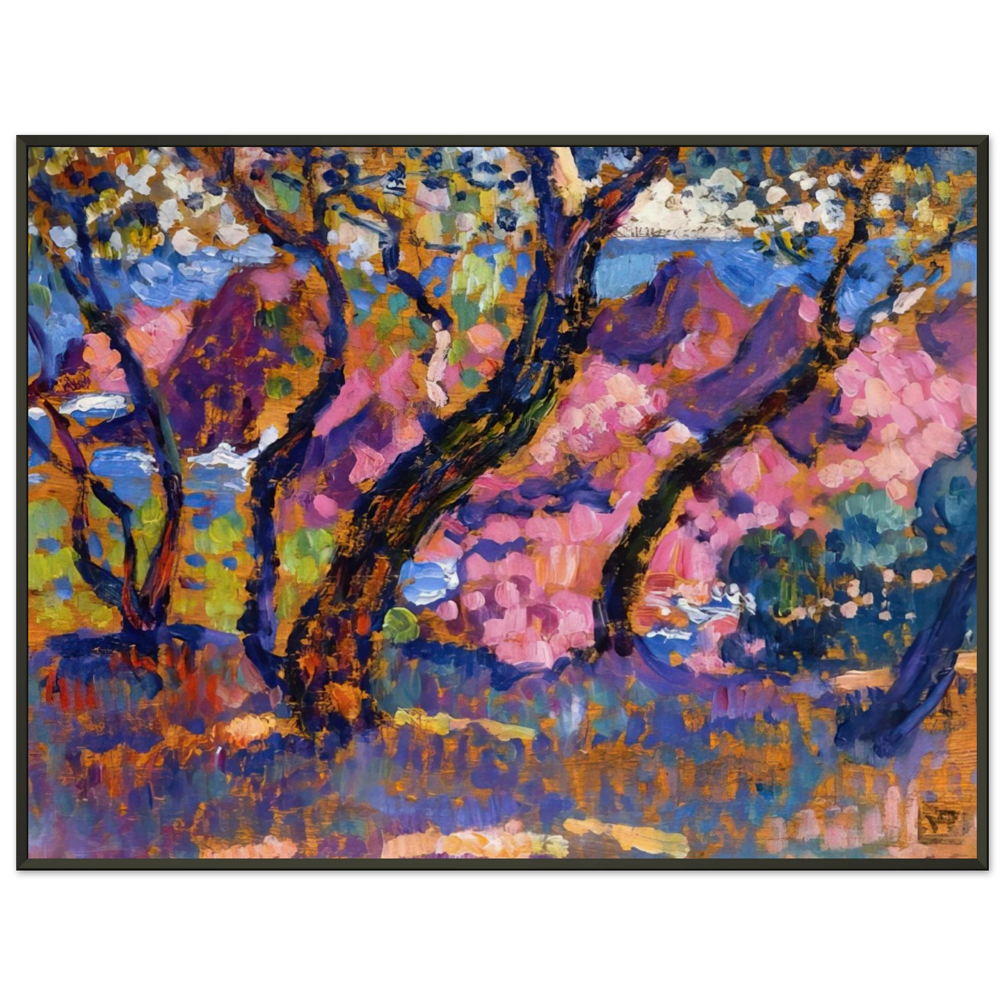 Theo van Rysselberghe IN THE SHADE OF THE PINES STUDY 1905 Framed Art Print - Aluminum Frame - 70x100 cm / 28x40 inches