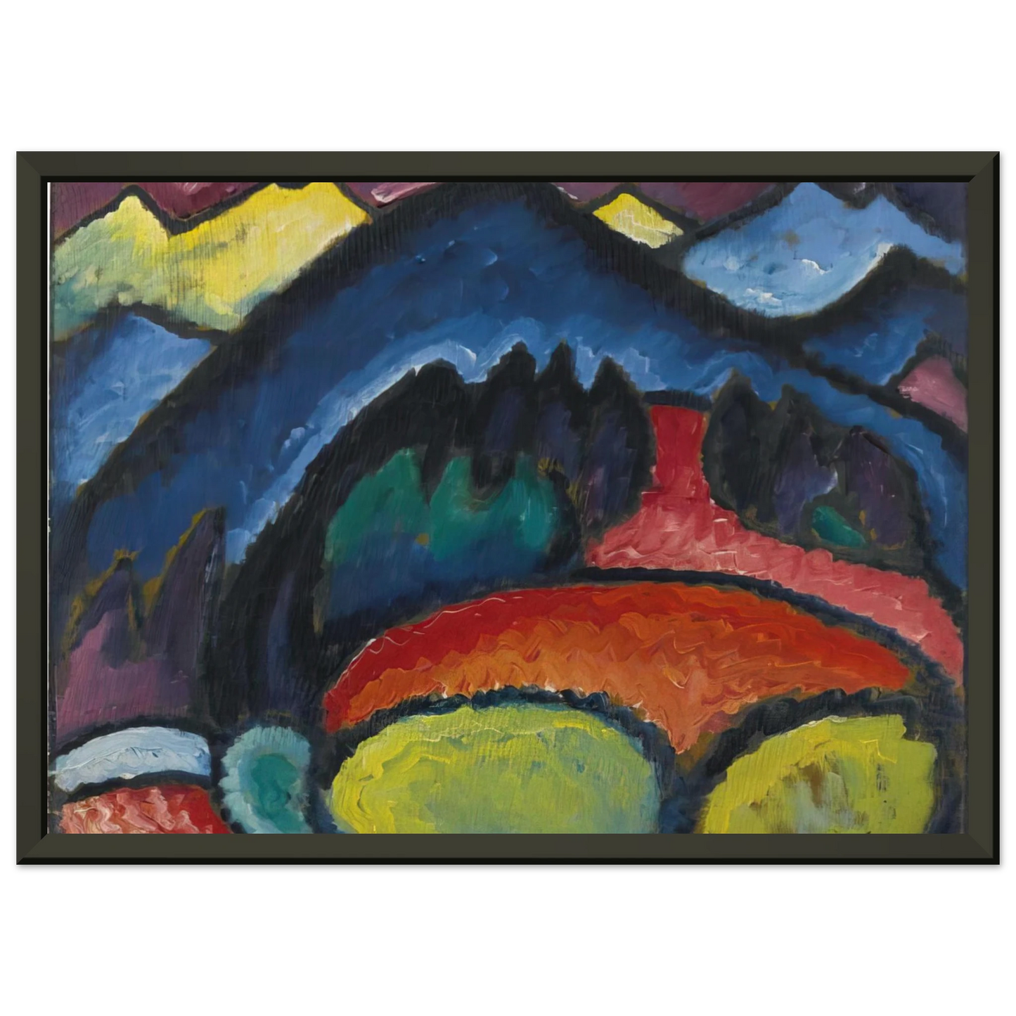 Alexej von Jawlensky OBERSTDORF MOUNTAINS 1912 Framed Art Print - Aluminum Frame - 40x50 cm / 16x20 inches