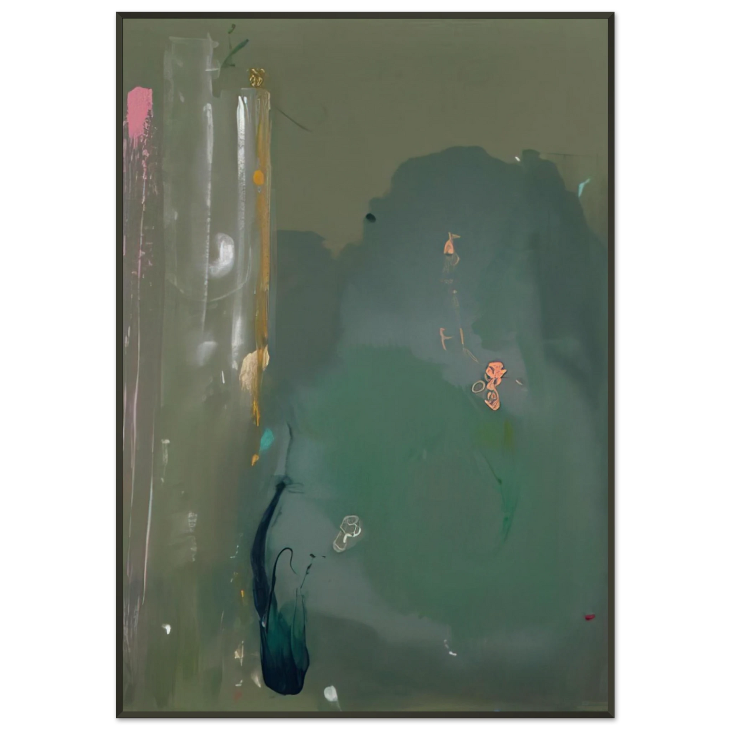 Helen Frankenthaler  Cote d Argent  1980 Framed Art Print  - Aluminum Frame - 21x29.7 cm / 8x12"
