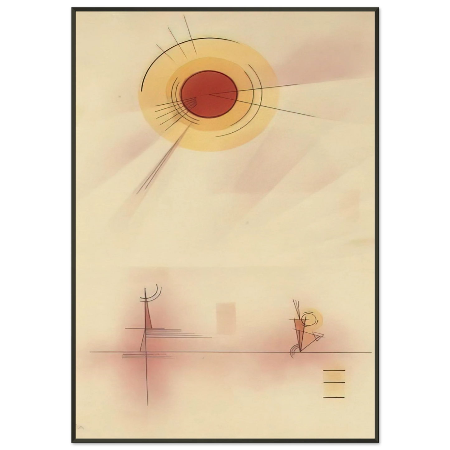 Wassily Kandinsky STRAHLEN 1929 Framed Art Print - Aluminum Frame - 21x29.7 cm / 8x12"