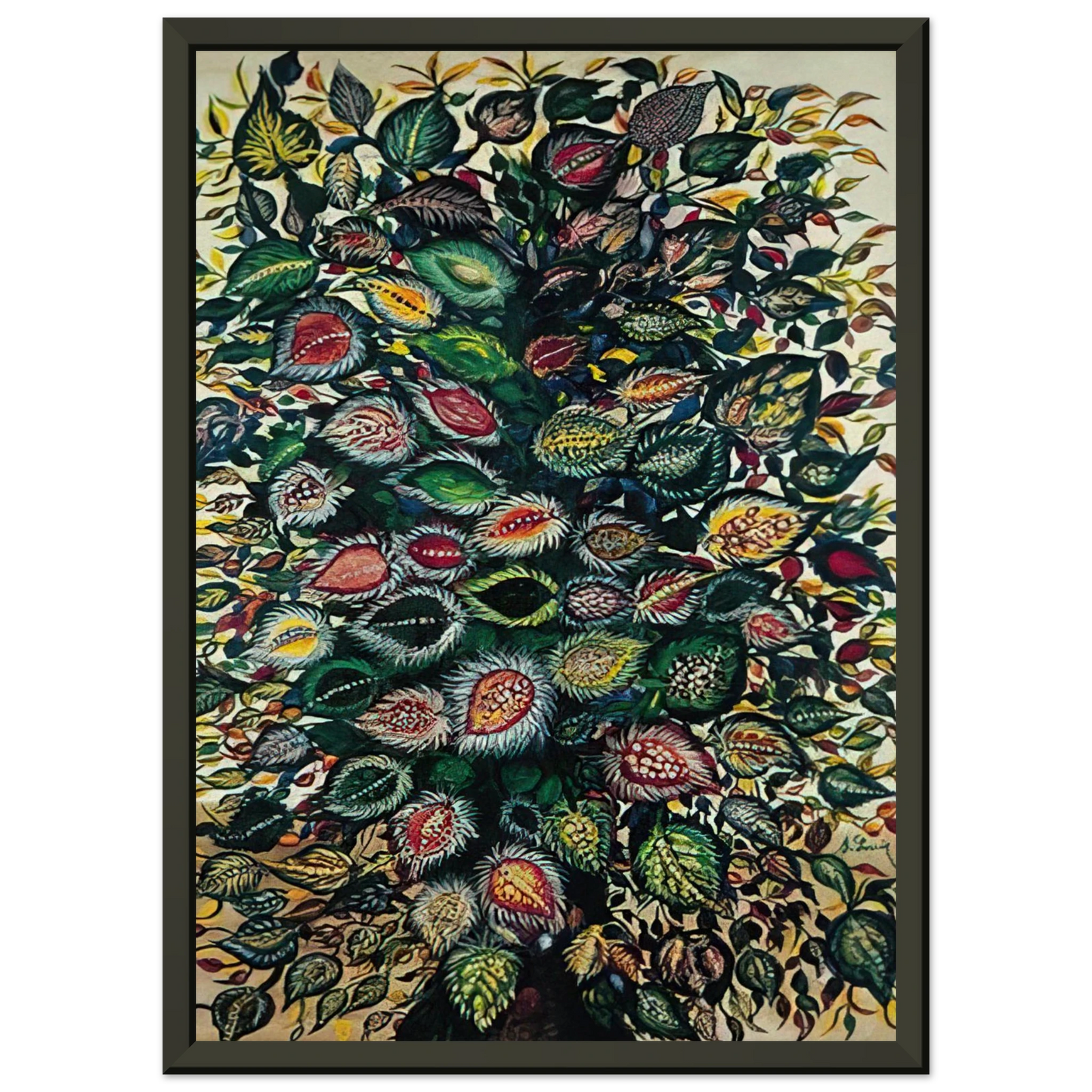 Seraphine Louis Feuilles 1929 Framed Art Print - Aluminum Frame - 40x50 cm / 16x20 inches