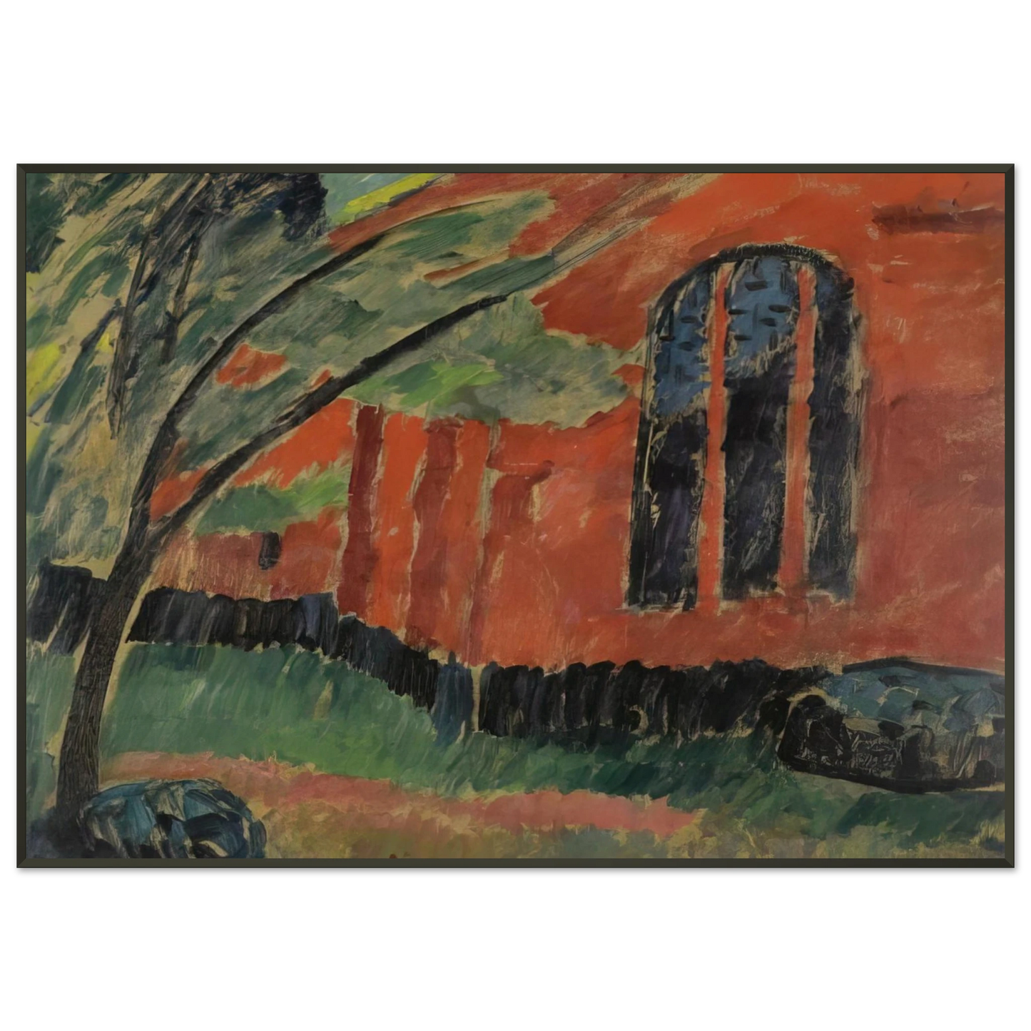 Alexej von Jawlensky THE CHURCH IN PREROW 1911 Framed Art Print - Aluminum Frame - 21x29.7 cm / 8x12"