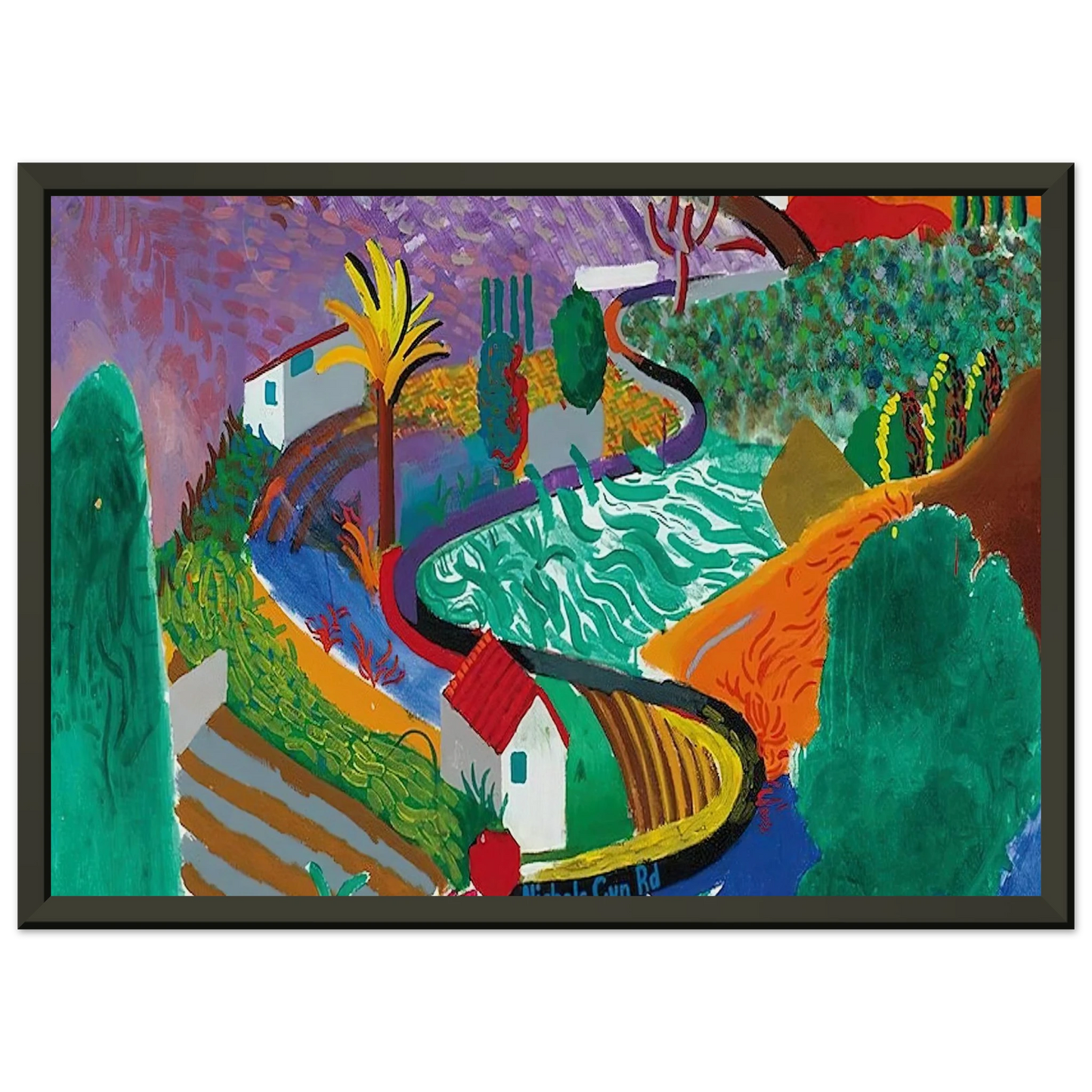 David Hockney David Hockney Framed Art Print - Aluminum Frame - 60x80 cm / 24x32 inches