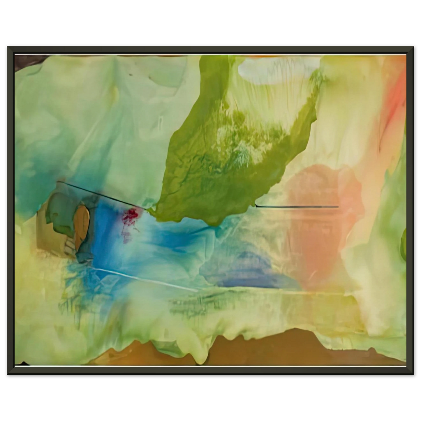 Helen Frankenthaler  Hint from Bassano 1973 Framed Art Print  - Aluminum Frame - 70x100 cm / 28x40 inches