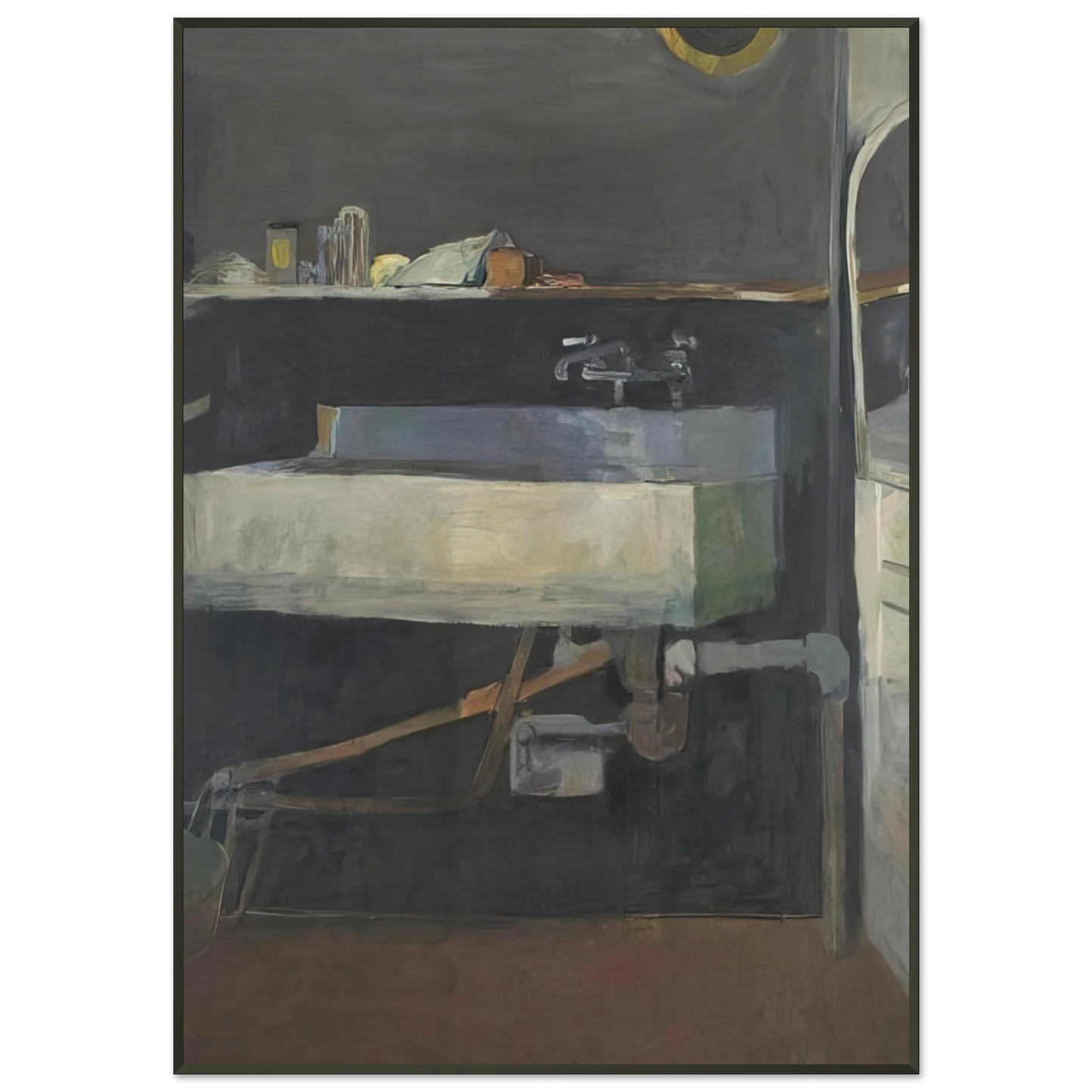Richard Diebenkorn Corner of Studio Sink Framed Art Print - Aluminum Frame - 21x29.7 cm / 8x12"