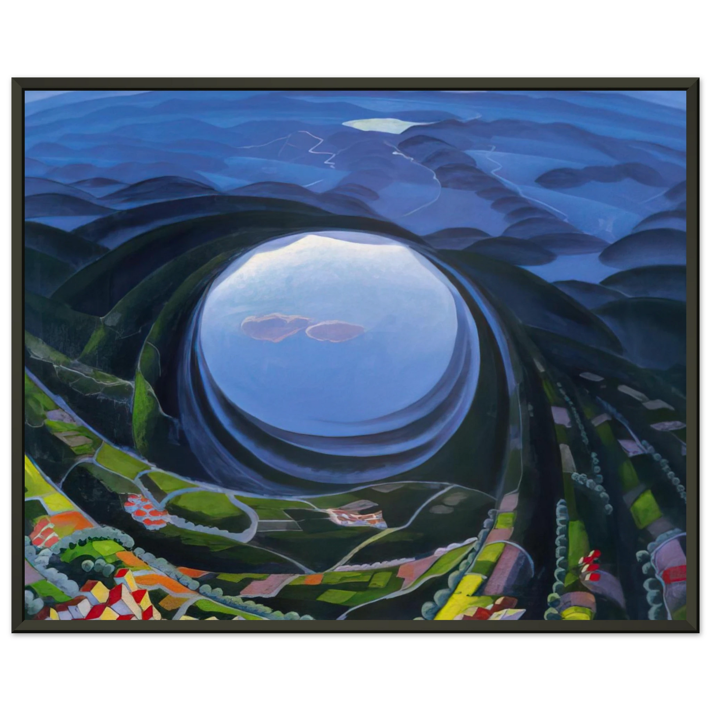 Gerardo Dottori Primavera Umbria 1923 Framed Art Print - Aluminum Frame - 70x100 cm / 28x40 inches