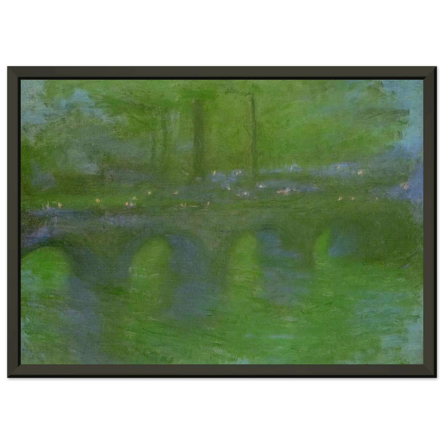 claude monet Waterloo Bridge Dawn Framed Art Print - Aluminum Frame - 70x100 cm / 28x40 inches
