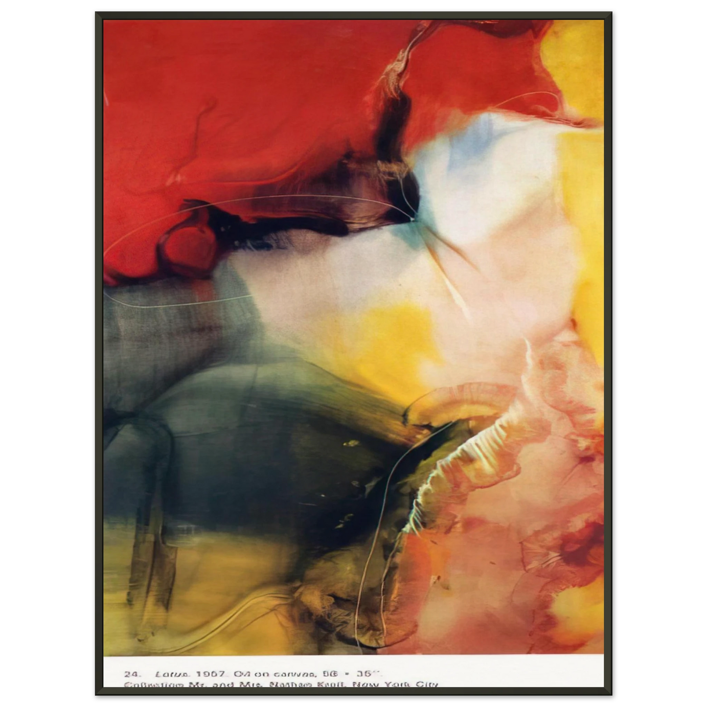 Paul Jenkins Lotus Framed Art Print - Aluminum Frame - 60x80 cm / 24x32 inches