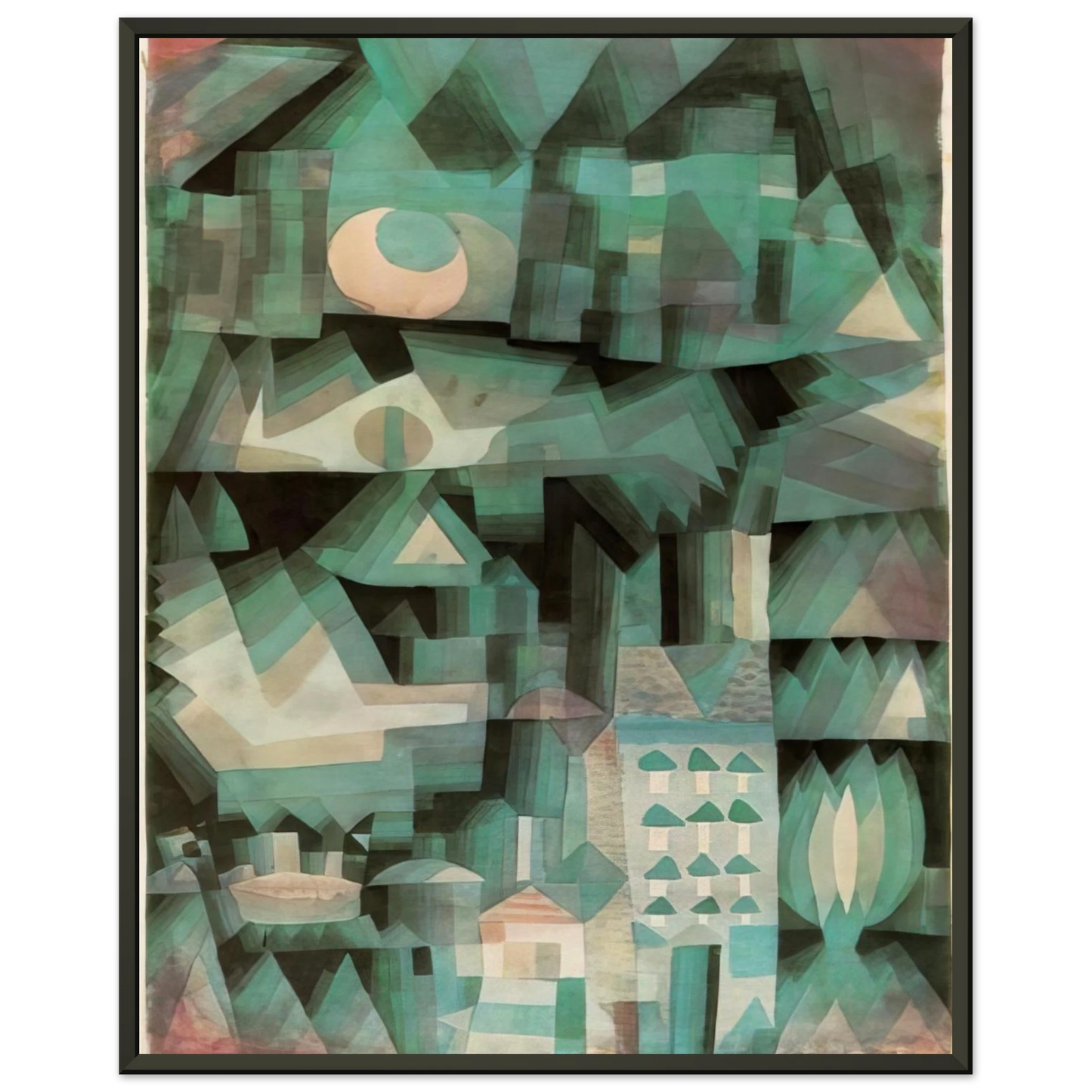 Paul Klee  DREAM CITY 1921 Framed Art Print  - Aluminum Frame - 70x100 cm / 28x40 inches